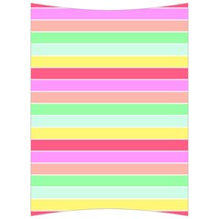 Pastel Rainbow Sorbet Horizontal Deck Chair Stripes Back Support Cushion by PodArtist