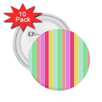 Pastel Rainbow Sorbet Deck Chair Stripes 2.25  Buttons (10 pack) 