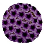 The Sky Is Not The Limit For Beautiful Big Flowers Large 18  Premium Flano Round Cushions Back