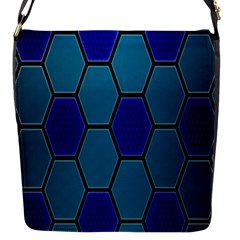 Hexagon Background Geometric Mosaic Flap Closure Messenger Bag (s) by Sapixe