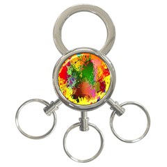 Embroidery Dab Color Spray 3-ring Key Chains