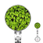 Green Hedge Texture Yew Plant Bush Leaf Stainless Steel Nurses Watch