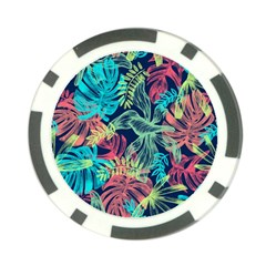 Leaves Tropical Picture Plant Poker Chip Card Guard