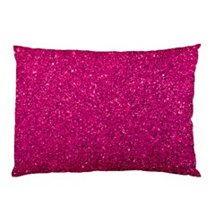 Hot Pink Glitter Pillow Case by snowwhitegirl
