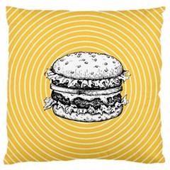 Pop Art Hamburger  Large Cushion Case (two Sides) by Valentinaart