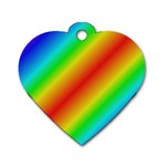 Background Diagonal Refraction Dog Tag Heart (Two Sides)