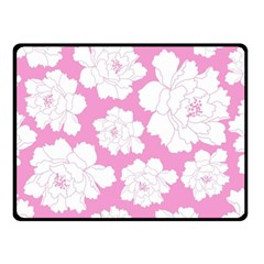Beauty Flower Floral Pink Fleece Blanket (small)