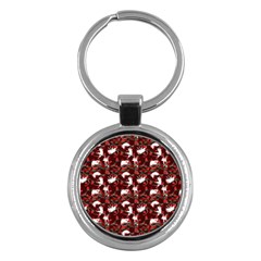 Cartoon Mouse Christmas Pattern Key Chains (round) 