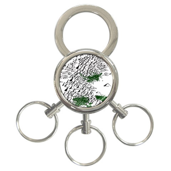 Montains Hills Green Forests 3-Ring Key Chains