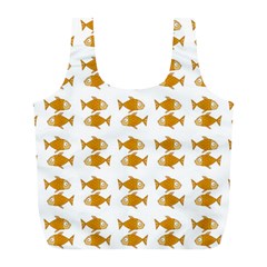 Small Fish Water Orange Full Print Recycle Bag (l) by Alisyart