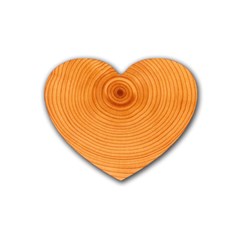 Rings Wood Line Heart Coaster (4 Pack)  by Alisyart