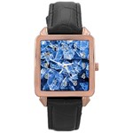 Cold Ice Rose Gold Leather Watch 