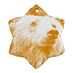 Bear Snowflake Ornament (two Sides) by snowwhitegirl