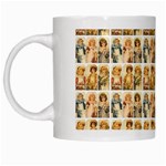 Victorian Girl Labels White Mugs