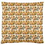 Victorian Girl Labels Large Flano Cushion Case (One Side)