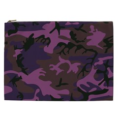 Camouflage Violet Cosmetic Bag (xxl) by snowwhitegirl