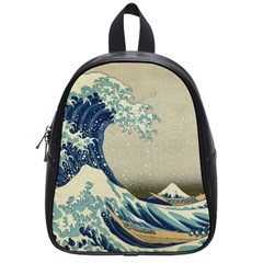 The Classic Japanese Great Wave Off Kanagawa By Hokusai School Bag (small) by PodArtist