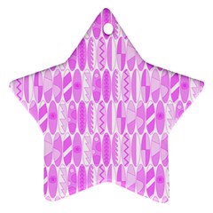 Bright Pink Colored Waikiki Surfboards  Ornament (star) by PodArtist
