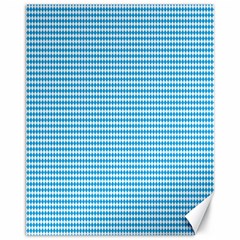 Oktoberfest Bavarian Blue And White Small Diagonal Diamond Pattern Canvas 11  X 14  by PodArtist