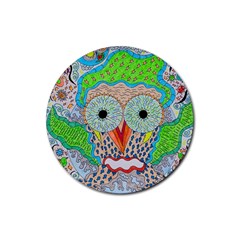 Cosmic Owl Rubber Coaster (round) 