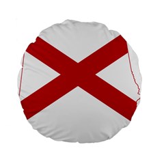 Flag Map Of Alabama Standard 15  Premium Flano Round Cushions by abbeyz71