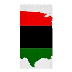 Pan-african Flag Map Of United States Shower Curtain 36  X 72  (stall)  by abbeyz71