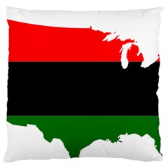 Pan-african Flag Map Of United States Standard Flano Cushion Case (one Side) by abbeyz71