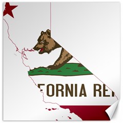 California Flag Map Canvas 20  X 20  by abbeyz71