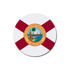 Flag Of Florida, 1900-1985 Rubber Round Coaster (4 Pack)  by abbeyz71