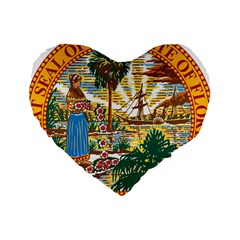 Great Seal Of Florida  Standard 16  Premium Heart Shape Cushions by abbeyz71