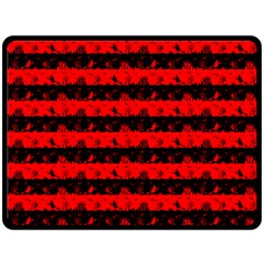 Red Devil And Black Halloween Nightmare Stripes  Fleece Blanket (large)  by PodArtist