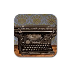 Typewriter Rubber Square Coaster (4 Pack)  by vintage2030