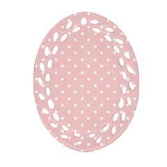 Little  Dots Pink Oval Filigree Ornament (two Sides) by snowwhitegirl