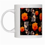 Girl With Roses And Anchors Black White Mugs