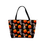 Girl With Roses And Anchors Black Classic Shoulder Handbag