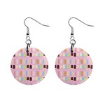Candy Popsicles Pink Mini Button Earrings