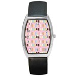 Candy Popsicles Pink Barrel Style Metal Watch