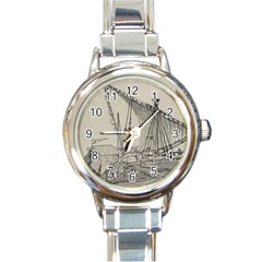 Ship 1515860 1280 Round Italian Charm Watch by vintage2030