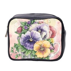 Lowers Pansy Mini Toiletries Bag (two Sides) by vintage2030