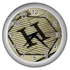 Fabric Pattern Textile Clothing Wall Clock (silver) by Sapixe