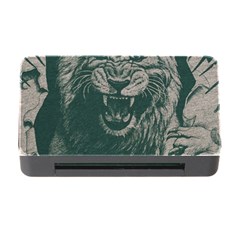 Angry Male Lion Pattern Graphics Kazakh Al Fabric Memory Card Reader With Cf by Sapixe