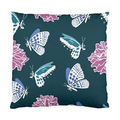 Butterfly Pattern Dead Death Rose Standard Cushion Case (two Sides) by Sapixe