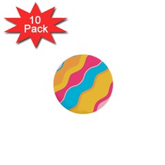 Cake Color Palette Painting 1  Mini Buttons (10 Pack) 