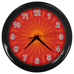 Background Rays Sun Wall Clock (black) by Sapixe