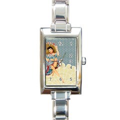 Retro 1107634 1920 Rectangle Italian Charm Watch by vintage2030