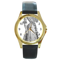 Vintage 971636 1280 Round Gold Metal Watch by vintage2030