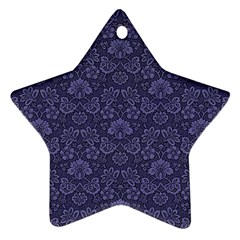 Damask Purple Ornament (star) by vintage2030