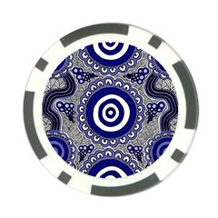 Aboriginal Art - Gathering Poker Chip Card Guard