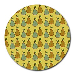Pears Yellow Round Mousepads by snowwhitegirl