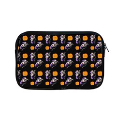 Halloween Skeleton Pumpkin Pattern Black Apple Macbook Pro 13  Zipper Case by snowwhitegirl